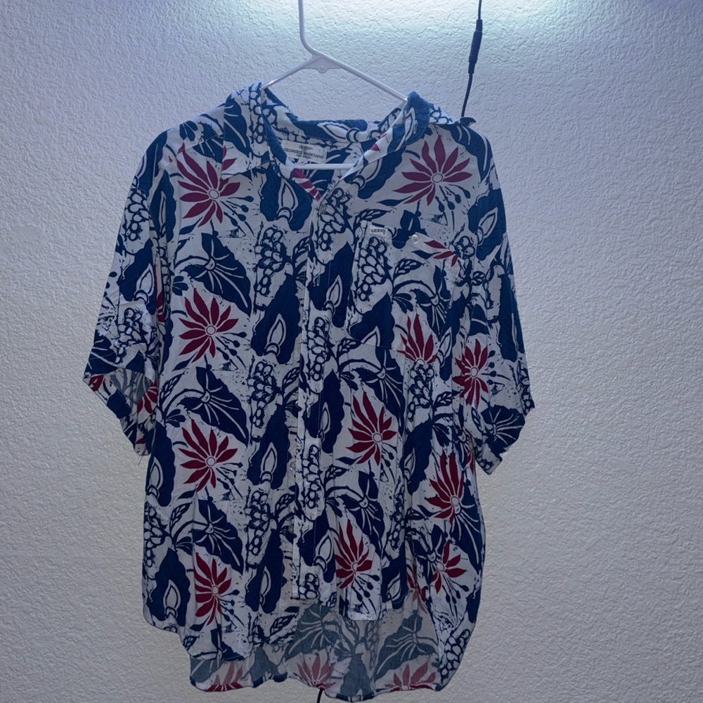 Guess by George Marciano Print button up vintage